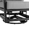 Armen Living Grand Black Aluminum Outdoor Swivel Glider Chair with Dark Gray Cushions 840254332737 - alternate 3